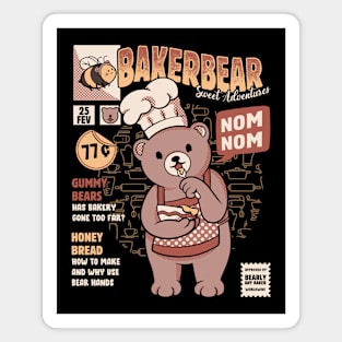 Bakery Bear Cooking by Tobe Fonseca Magnet